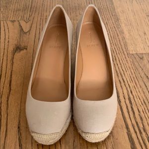 J. Crew Canvas Espadrille Wedges
